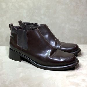 Cole Haan Brown Leather Slip On Chelsea Ankle Boot